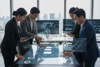Écran d'ordinateur affichant une interface de gestion de factures électroniques