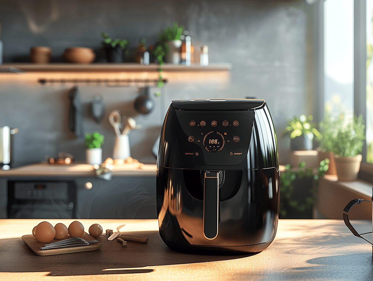Friteuse électrique CROSSON 6,3L - Minuterie 30 Min, Vidange D'huile Facile, 3000W, Thermostat 80-200°C
