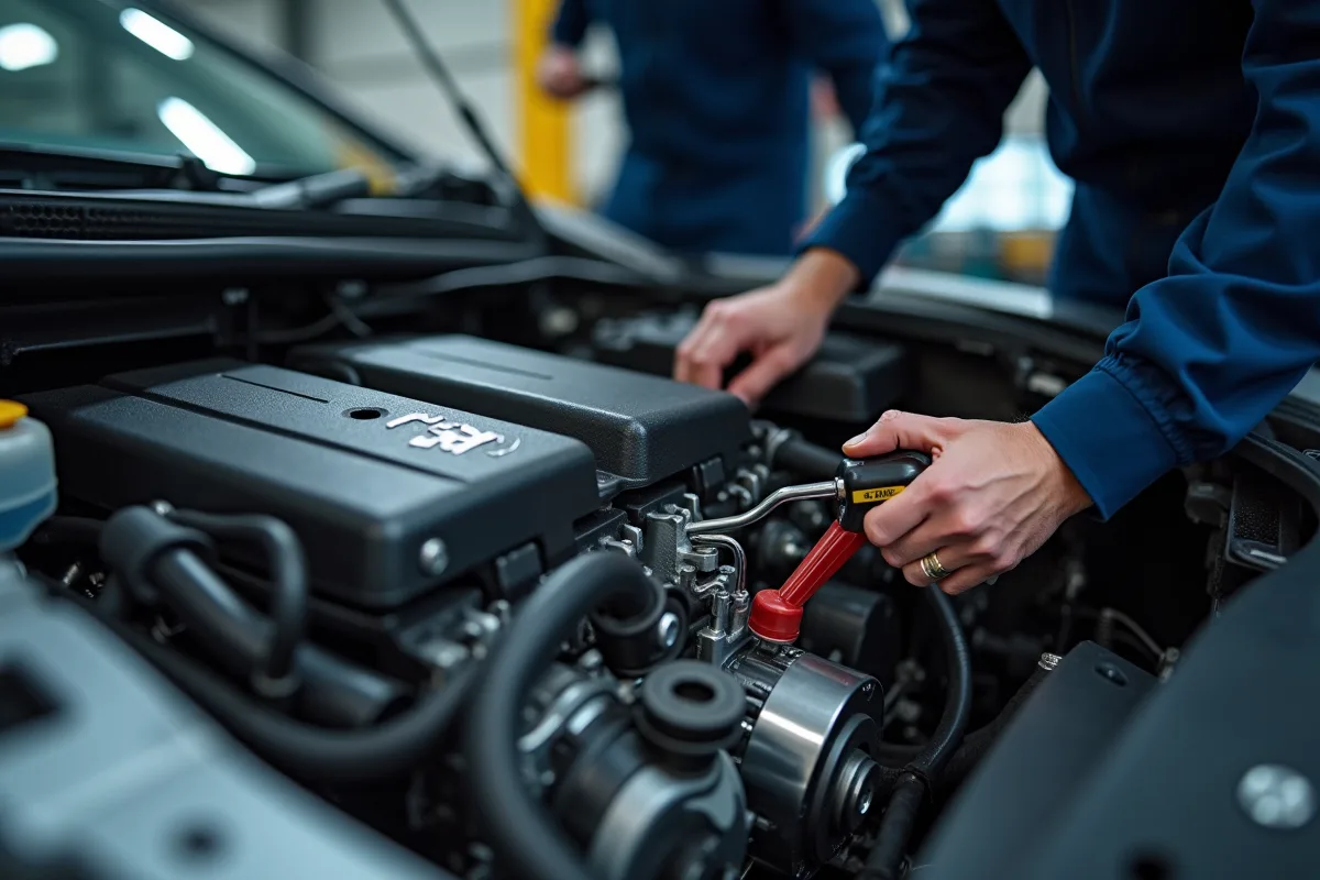 Défaut moteur sur une Peugeot 308 en cours d'analyse