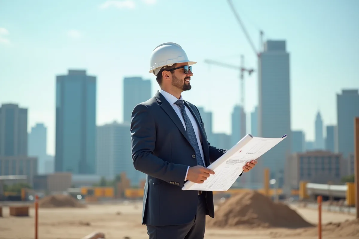 Prospecteur foncier analysant des terrains pour des projets immobiliers